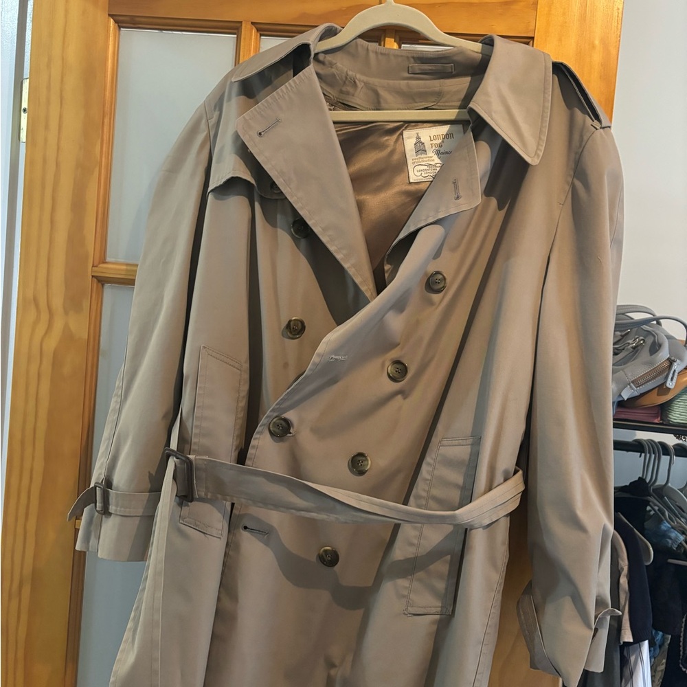 London Fog Double-Breasted Trench Coat